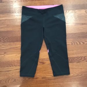 Under Armour Gray and Pink Capris